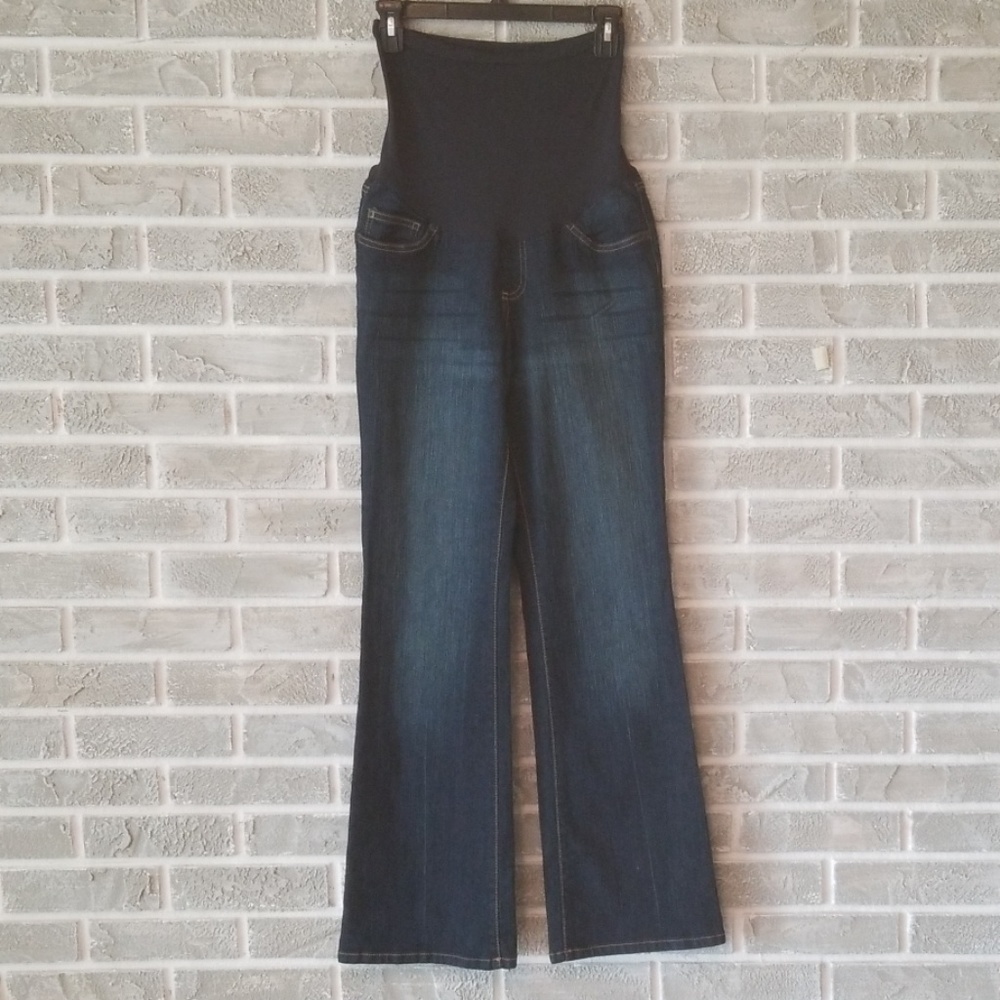 Maternity dark bootcut jeans